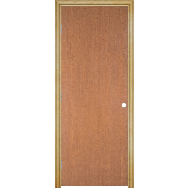 Masonite Classics 28-in x 80-in Unfinished Flush Hollow Core Veneer Lauan Pre-Hung Interior Door, Right-Hand, Split Jamb