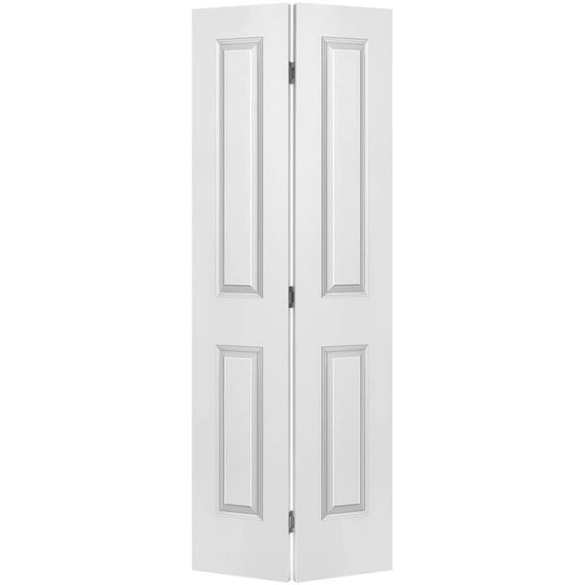 Masonite Traditional 36-in x 80-in Primed 2-Panel Square Molded Composite Bifold Door, Hardware Included