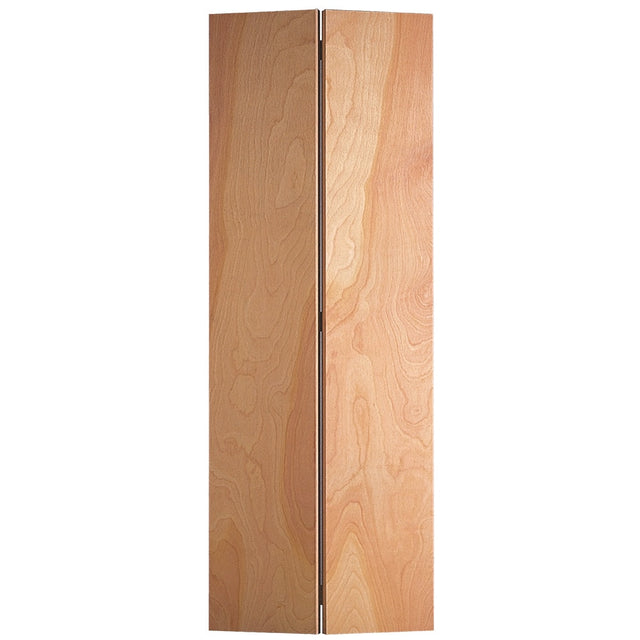 Masonite Traditional 24-in x 80-in Natural Flush Unfinished Hardwood Veneer Bifold Door (Hardware Included)