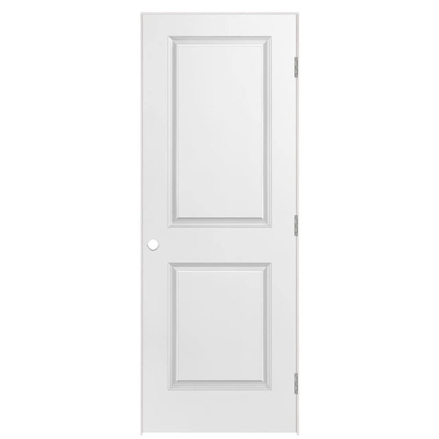 Masonite Traditional 30-in x 80-in 2-Panel Square Hollow Core Primed Molded Composite Left-Hand Single Prehung Interior Door