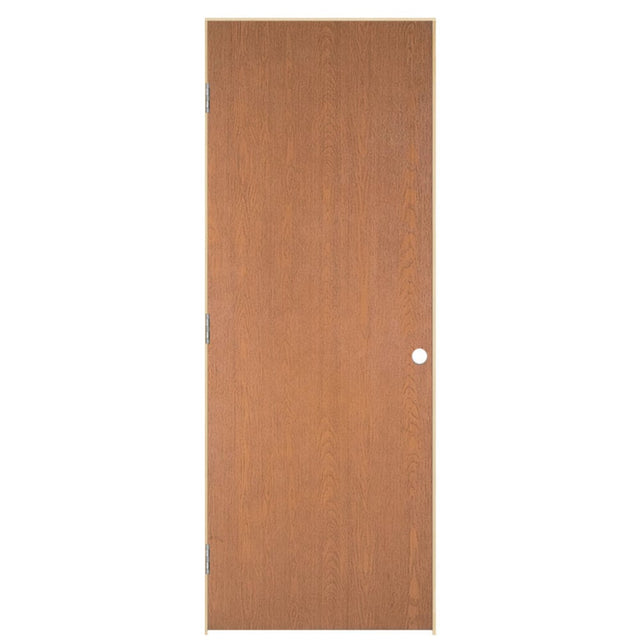 Masonite Traditional 30-in x 80-in Flush Hollow Core Unfinished Hardwood Veneer Right Hand Single Prehung Interior Door