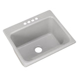 Kensington Drop-In Acrylic 25 in. 4-Hole Single Bowl Utility Sink in White - Super Arbor