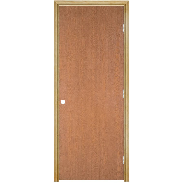Masonite Classics 36-in x 80-in Unfinished Flush Hollow Core Lauan Veneer Split Jamb Prehung Interior Door, Left-Hand