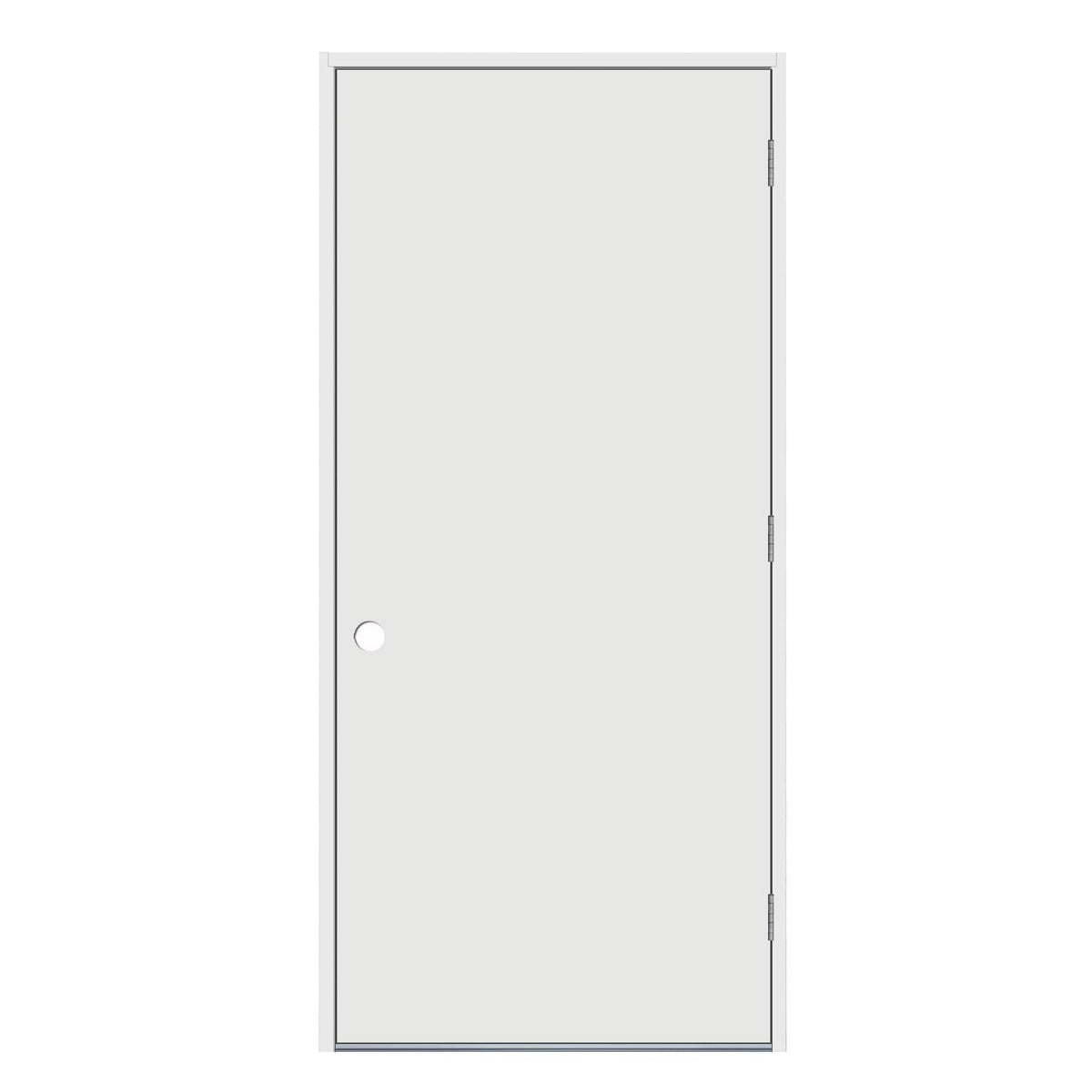 JELD-WEN 36-in x 80-in Steel Left-Hand Outswing Primed Prehung Single Front Door