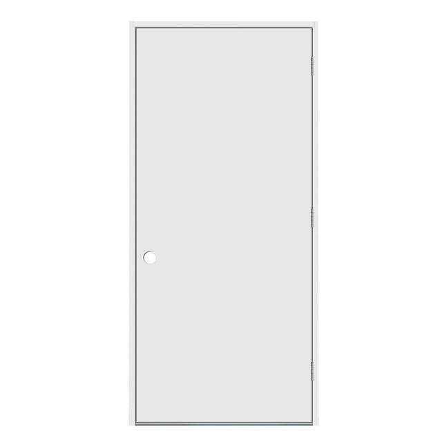 JELD-WEN 36-in x 80-in Steel Left-Hand Outswing Primed Prehung Single Front Door