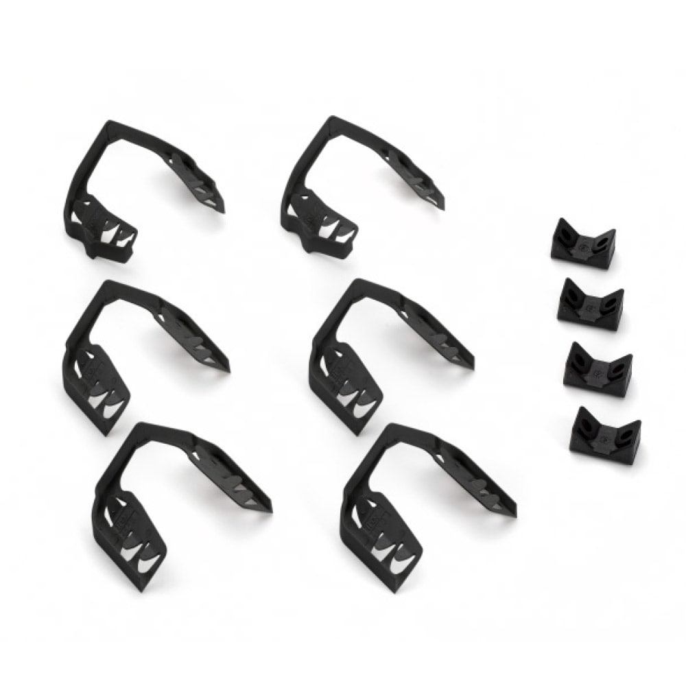 A single green leaf against a white background.