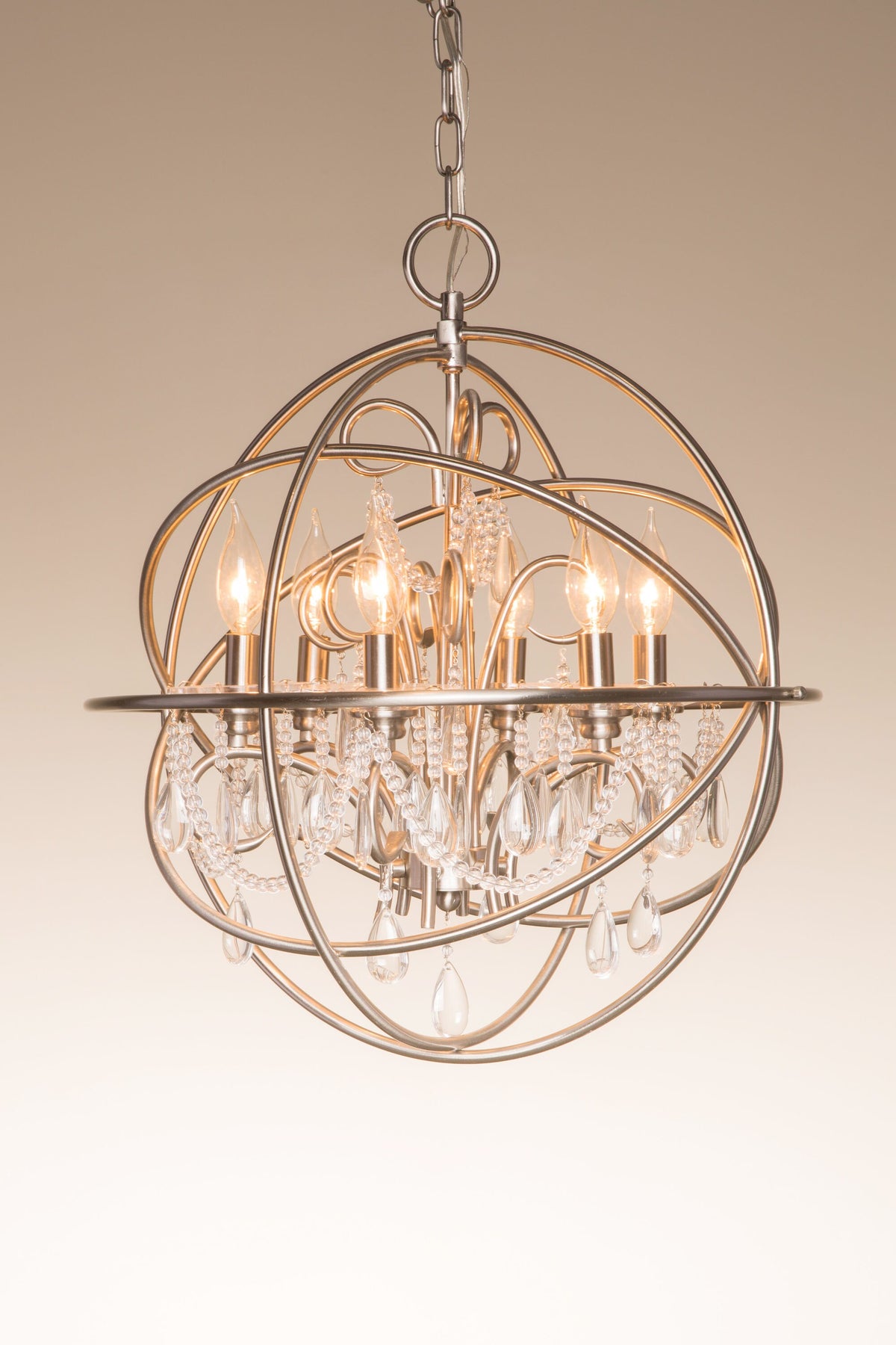 Kichler Vivian 6-Light Brushed Nickel Modern/Contemporary Crystal Chandelier