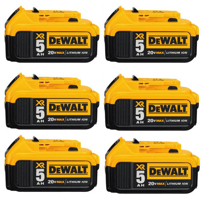 20-Volt MAX XR Premium Lithium-Ion 5.0Ah Battery Pack (6-Pack)