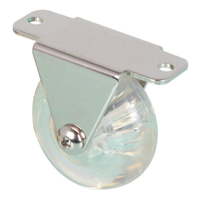 1-31/32 in. Clear Fixed Plate Caster, 88.2 lb. Load Rating - Super Arbor