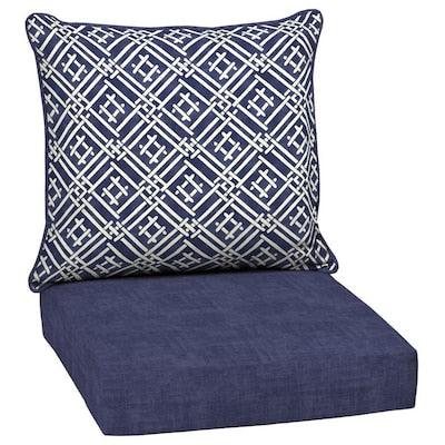 Style Selections 2-Piece Tilda Trellis Deep Seat Patio Chair Cushion - Super Arbor