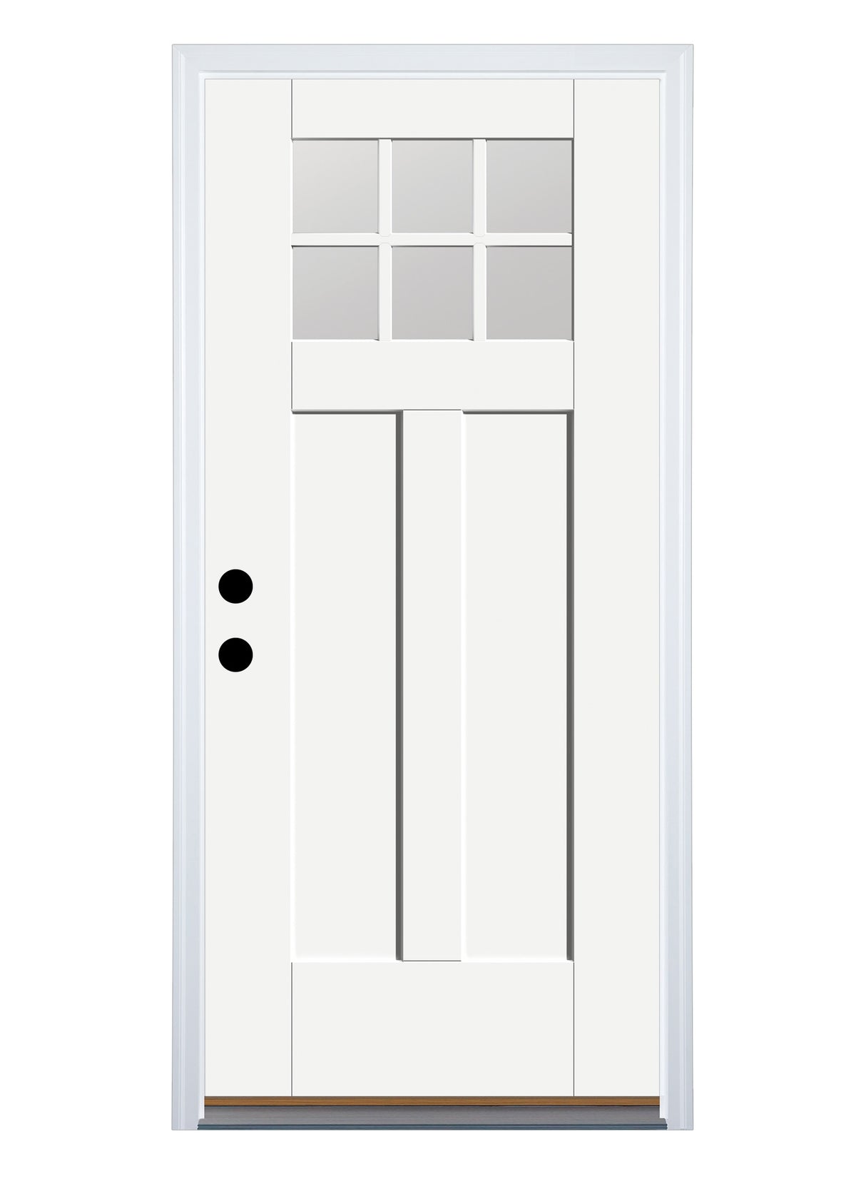 Therma-Tru Benchmark Doors 36-in x 80-in Fiberglass Craftsman Right-Hand Inswing Ready to Paint Unfinished Prehung Single Front Door