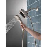 In2ition Two-in-One 5-Spray 5.8 in. Dual Wall Mount Fixed and Handheld Shower Head in Stainless - Super Arbor