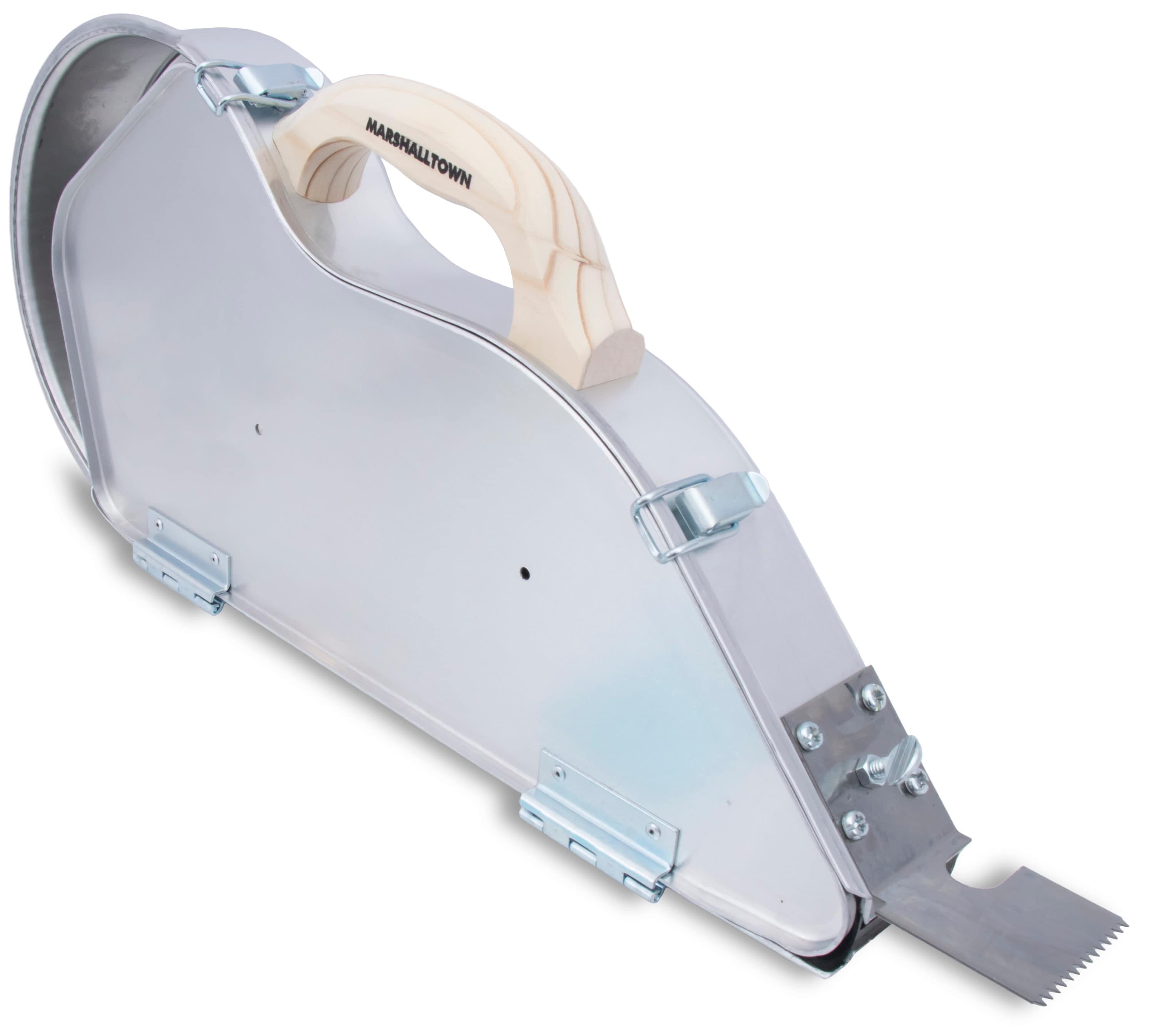 A single green leaf against a white background.