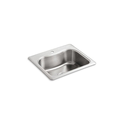 Staccato Drop-in Stainless Steel 20 in. 1-Hole Single Bowl Kitchen Sink
