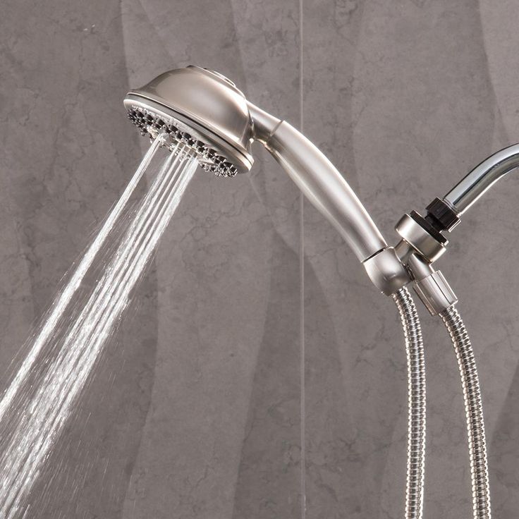9-Spray 4.5 in. Single Wall Mount Low Flow Handheld Adjustable Shower Head in Brushed Nickel