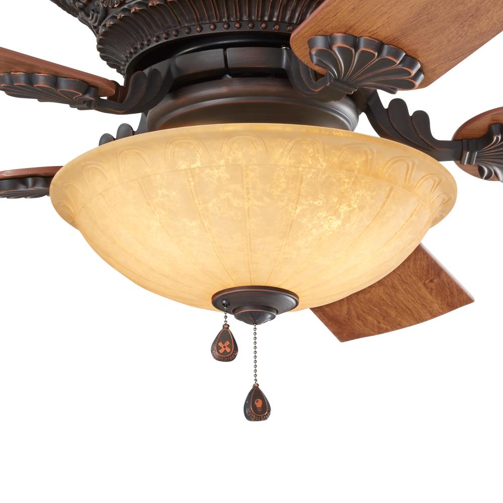 Harbor Breeze Lynstead 52-in Specialty Bronze LED Indoor Flush