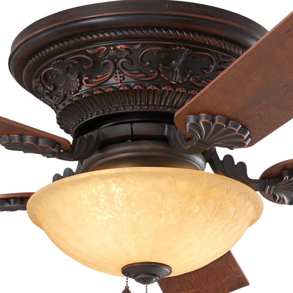 Harbor Breeze Lynstead 52-in Specialty Bronze LED Indoor Flush