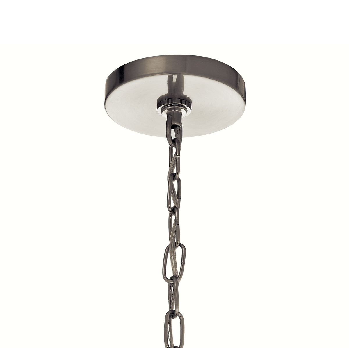 Kichler Marita Brushed Nickel Transitional Clear Glass Cylinder Pendant Light