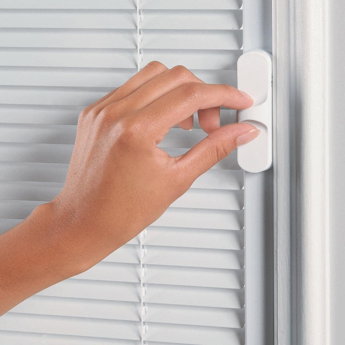 JELD-WEN 32-in x 80-in Steel Half Lite Right-Hand Inswing Primed Prehung Single Front Door with Blinds