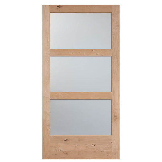 Masonite Traditional 42-in x 84-in Natural Unfinished Knotty Alder Wood Single Barn Door