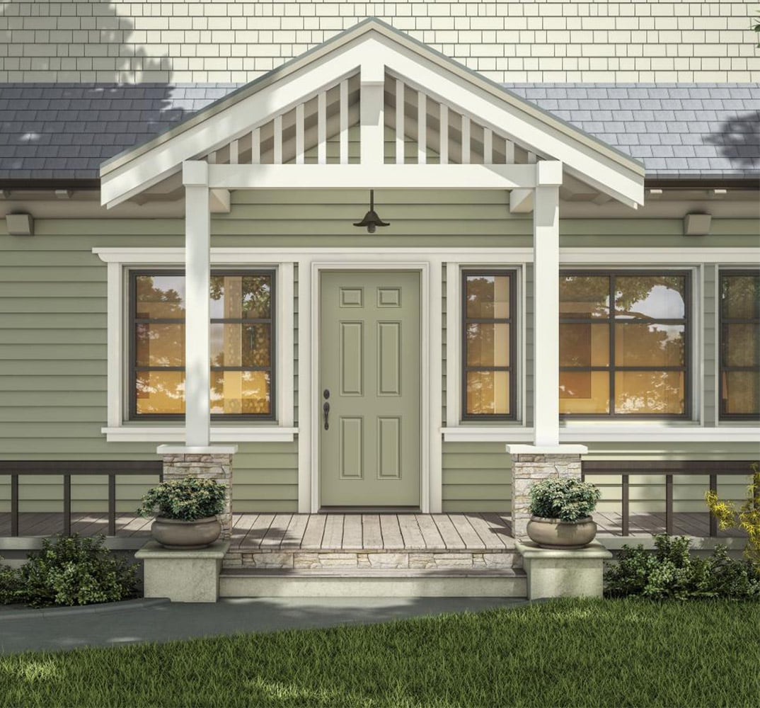 JELD-WEN 32-in x 80-in Steel Right-Hand Outswing Primed Prehung Single Front Door