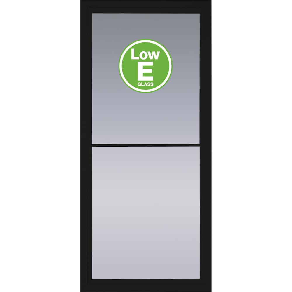 Pella Rolscreen 32-in x 81-in Black Full-view Retractable Screen Aluminum Storm Door