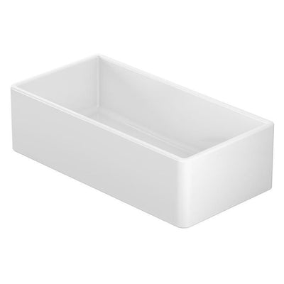 Farmhouse Apron Front Fireclay 36 in. x 18 in. x 10 in. Plain Single Bowl Kitchen Sink with Center Drain in White