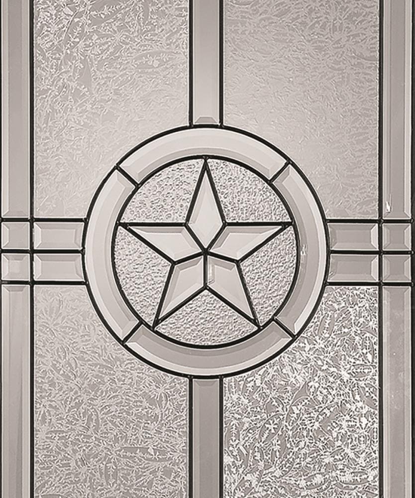 JELD-WEN Radiant Star 36-in x 80-in Steel Half Lite Right-Hand Inswing Primed Prehung Single Front Door