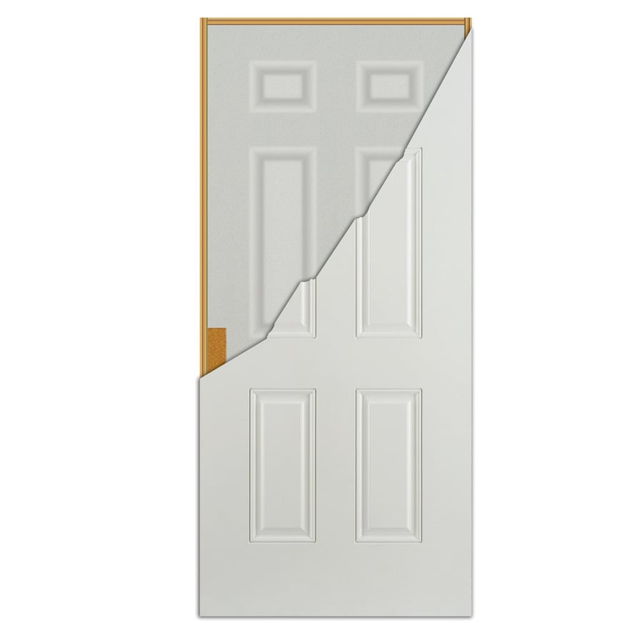 JELD-WEN 32-in x 74-in Steel Right-Hand Inswing Primed Prehung Single Front Door