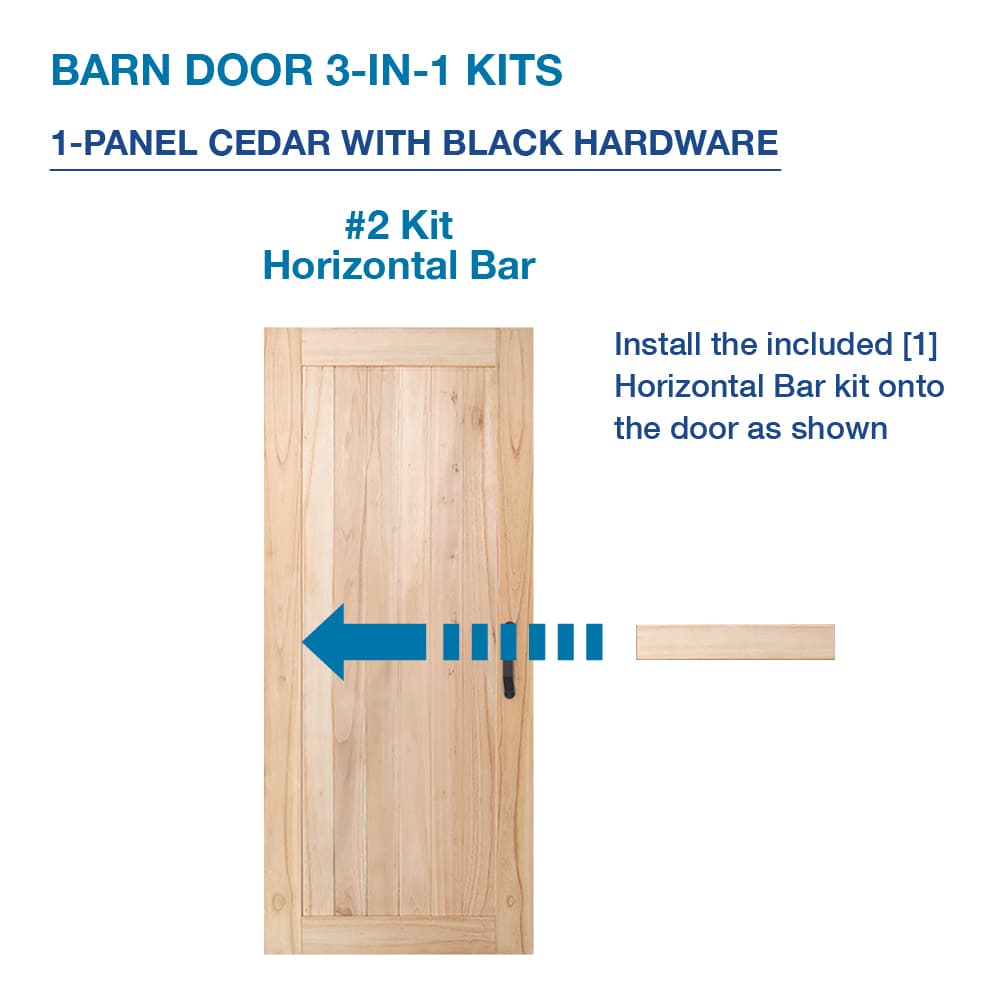 JELD-WEN DesignGlide 36-in x 80-in Unfinished K-Frame White Cedar Wood Single Barn Door, Hardware Included