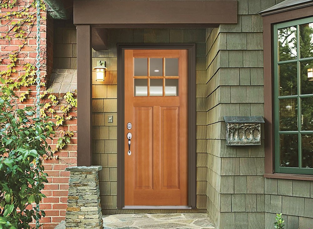 SIMPSON 36-in x 80-in Wood 1/4 Lite Unfinished Front Door Slab