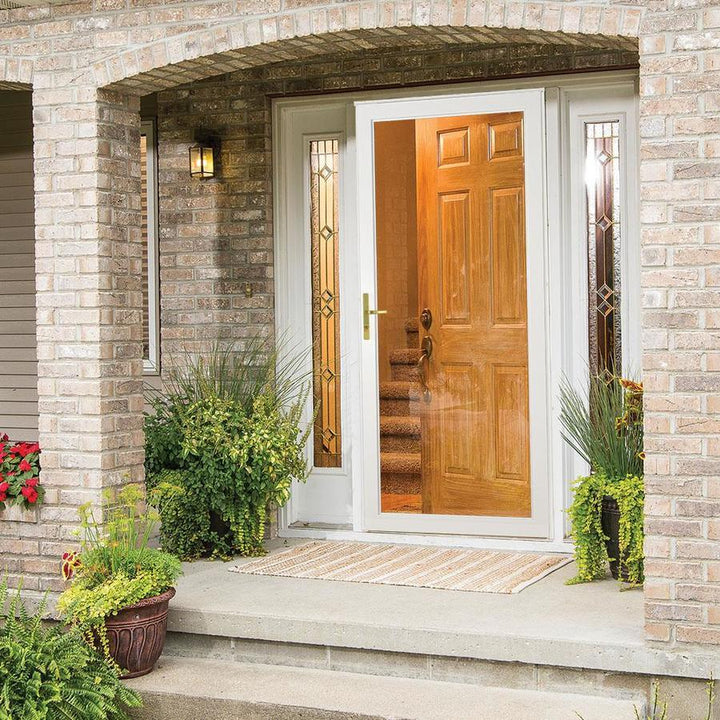 LARSON Williamsburg White Full-View Aluminum Storm Door (Common