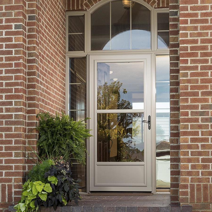 LARSON Tradewinds Midview 36-in x 81-in White Mid-View Aluminum Storm Door - Super Arbor