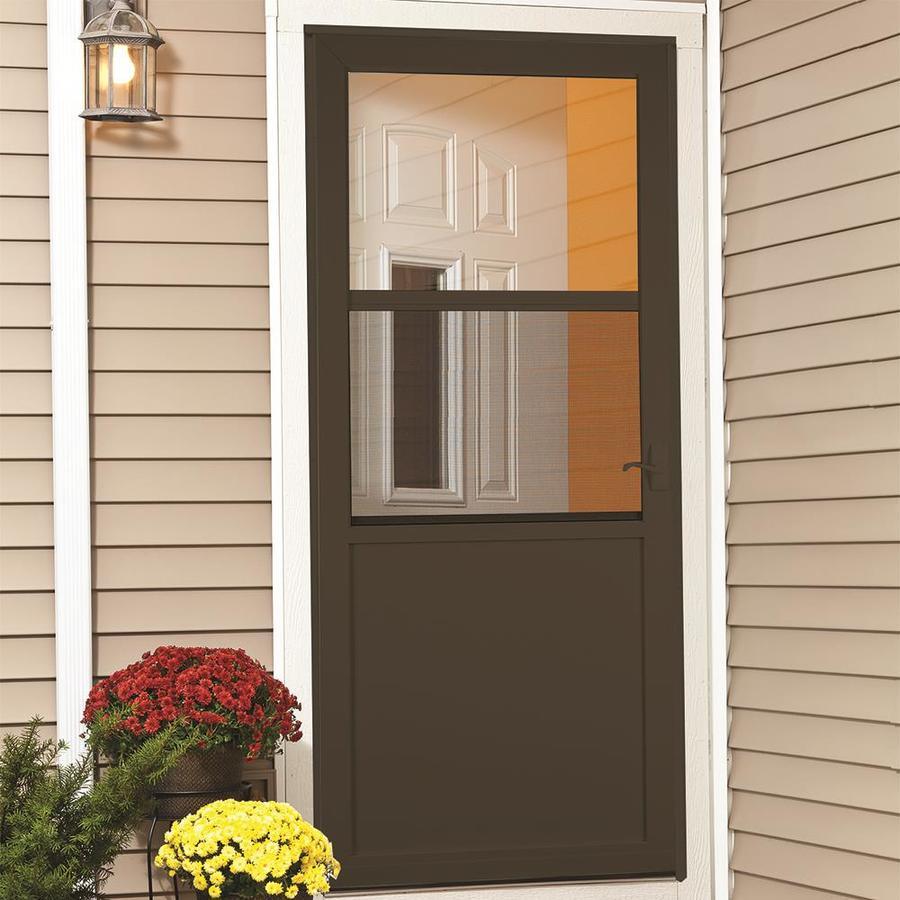 LARSON Northport 36-in x 81-in White High-View Aluminum Storm Door - Super Arbor