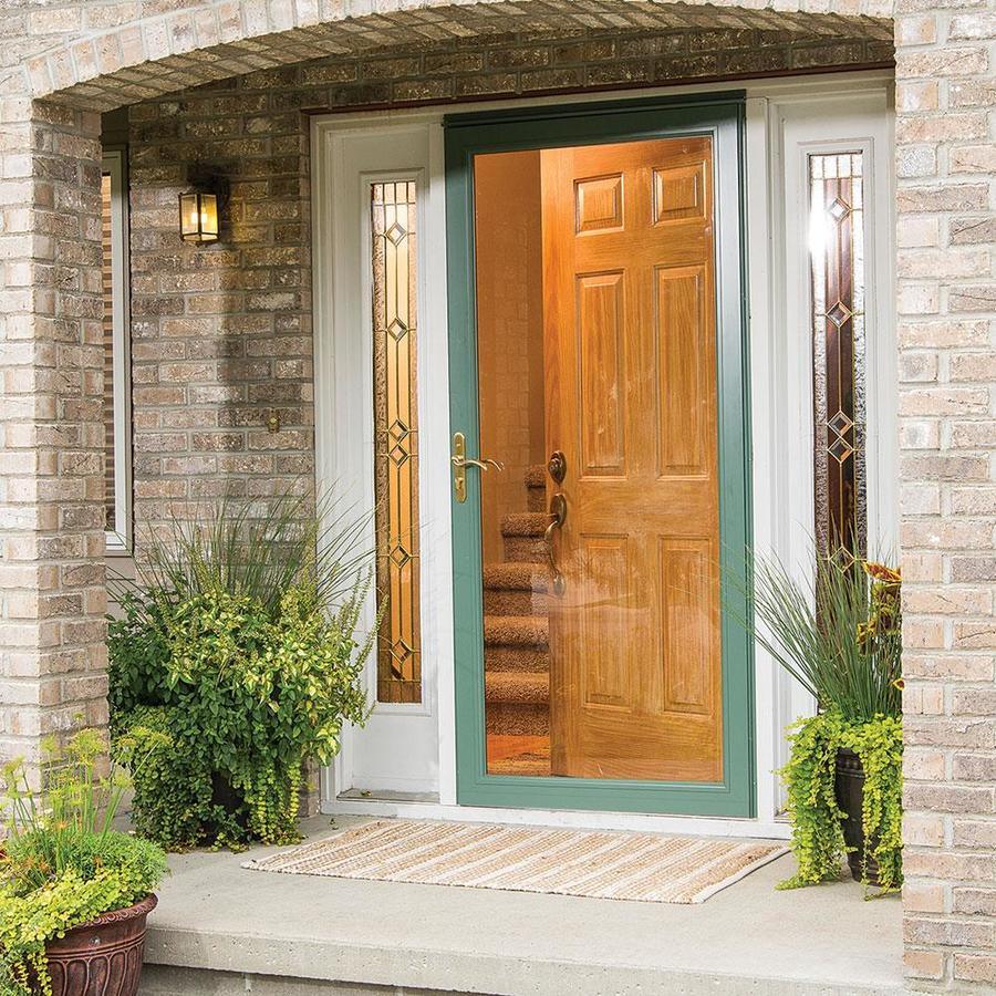 Pella Select 36-in x 81-in White Full-View Aluminum Storm Door - Super Arbor