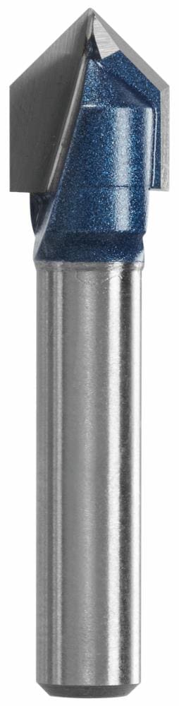 Bosch 3/8-in Carbide-Tipped V-Groove and Scoring Router Bit, 1/4-in Sh ...