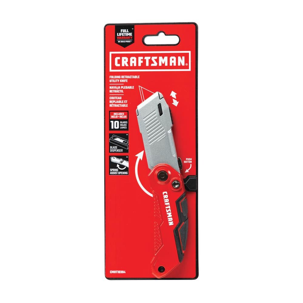 CRAFTSMAN 3/4-in 10-Blade Folding Retractable Utility Knife