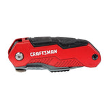 CRAFTSMAN 3/4-in 1-Blade Folding Retractable Utility Knife, Spring-Assist, Push-Button Blade Change