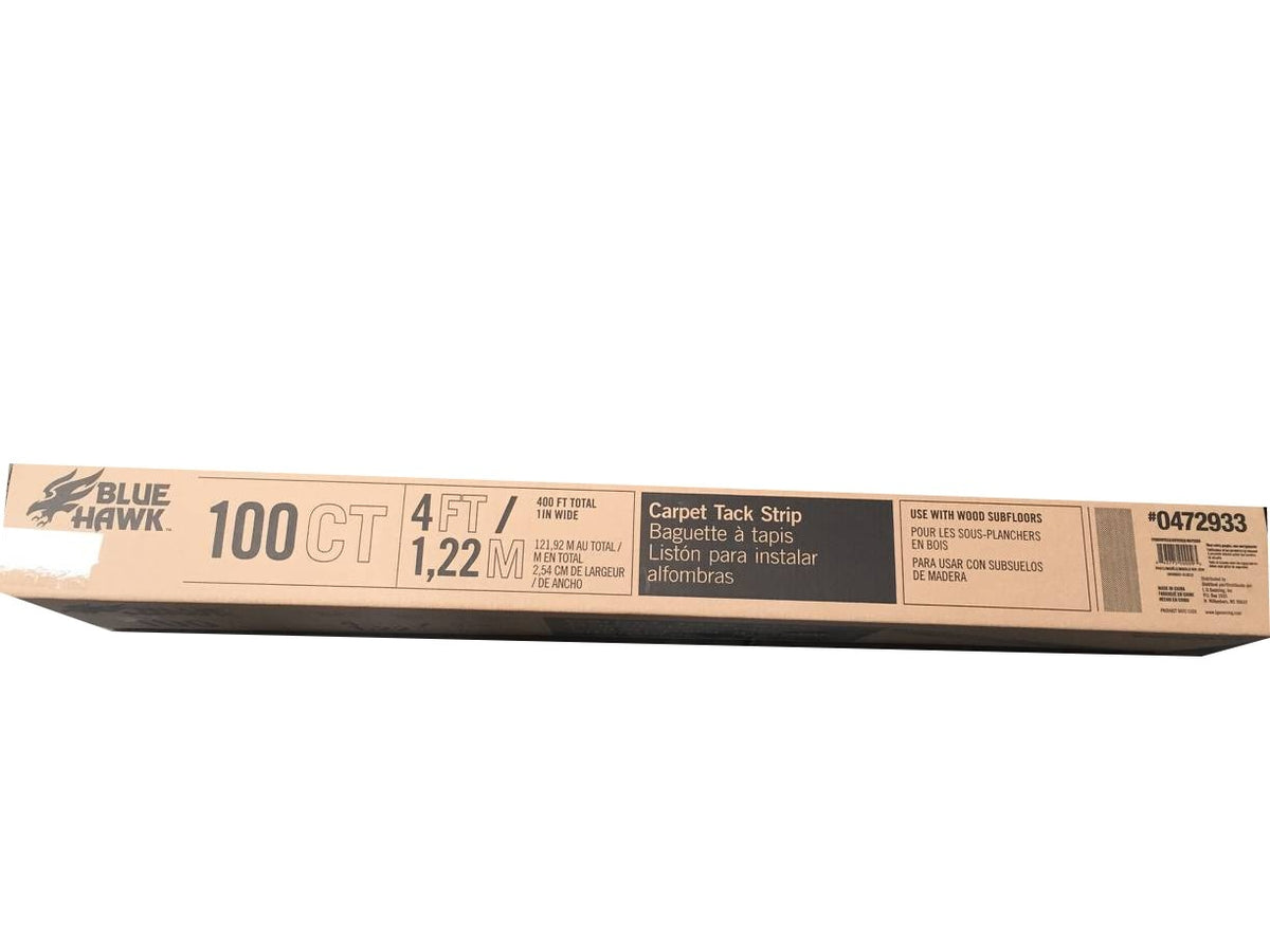 Blue Hawk 1-in Blue Carpet Tack Strip, 4-ft, 100-Pack