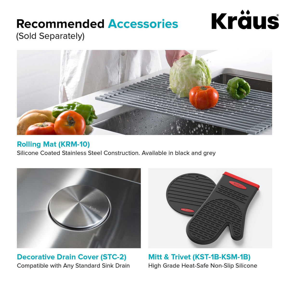 Kraus 18.5" x 24" Stainless Steel Undermount Laundry Sink with Faucet