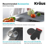 Kraus Stainless Steel Undermount Laundry Sink with Drain and Faucet