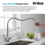 Kraus Stainless Steel Undermount Laundry Sink with Drain and Faucet