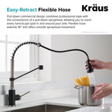 Kraus Stainless Steel Undermount Laundry Sink with Drain and Faucet