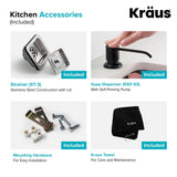 Kraus 18.5" x 24" Stainless Steel Undermount Laundry Sink with Faucet