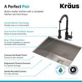 Kraus 18.5" x 24" Stainless Steel Undermount Laundry Sink with Faucet