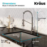 Kraus Stainless Steel Undermount Laundry Sink with Faucet and Drain