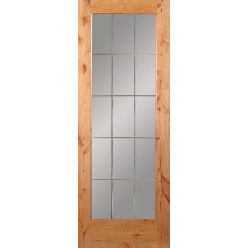 32 in. x 80 in. 15 Lite Illusions Smooth Primed MDF Interior Door Slab - Super Arbor
