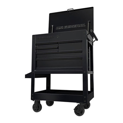30 in. 5 Drawer Black Mechanic's Cart
