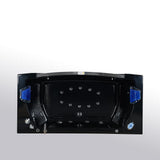 Jamaica with Heater 71 in. Acrylic Center Drain Corner Alcove Whirlpool Bathtub in Black - Super Arbor