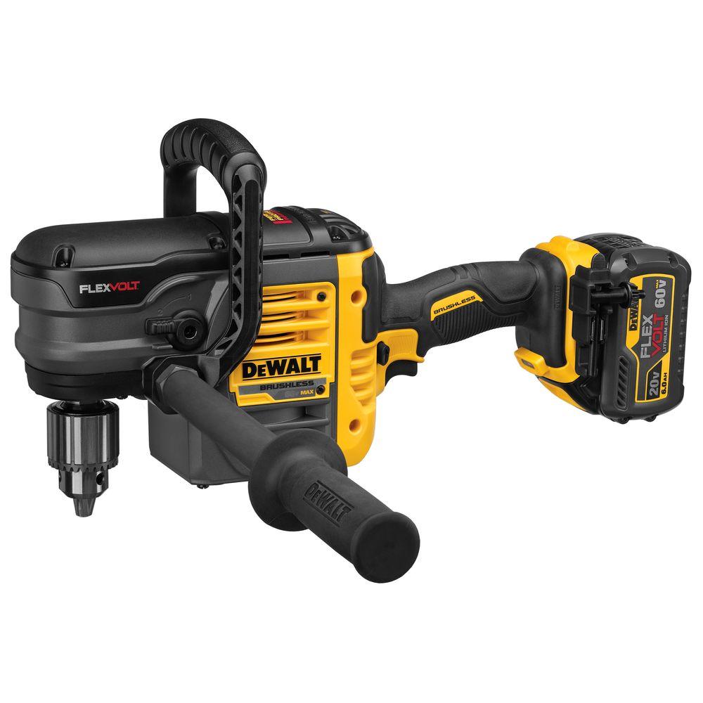FLEXVOLT 60-Volt MAX Lithium-Ion Cordless Brushless 1/2 in. Stud and Joist Drill with Battery 2.0Ah, Charger & Tool Bag